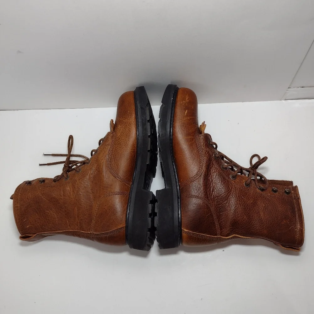 Wolverine Men's Tan Leather Lace-Up Boots Size (9.1/2)